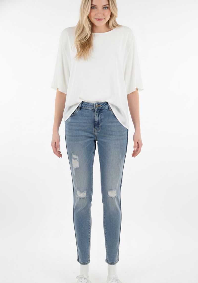 WOMEN JEAN (SL)-BLUE TONED