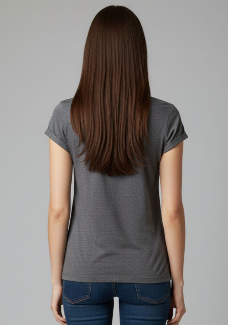 WOMENS T-SHIRT [ MD] - BLACK [MULTI COLOR PRINT]
