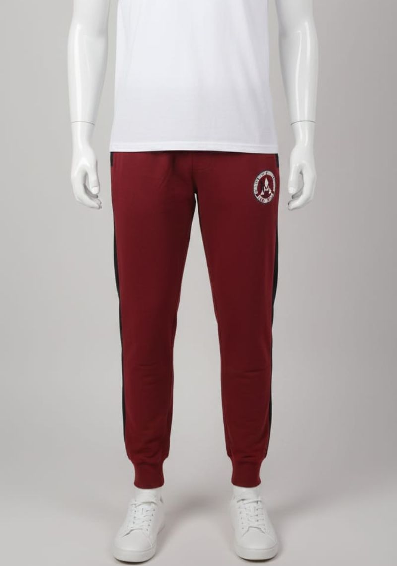 ACTIMAXX TRACK PANT [SL] - MAROON & BLACK