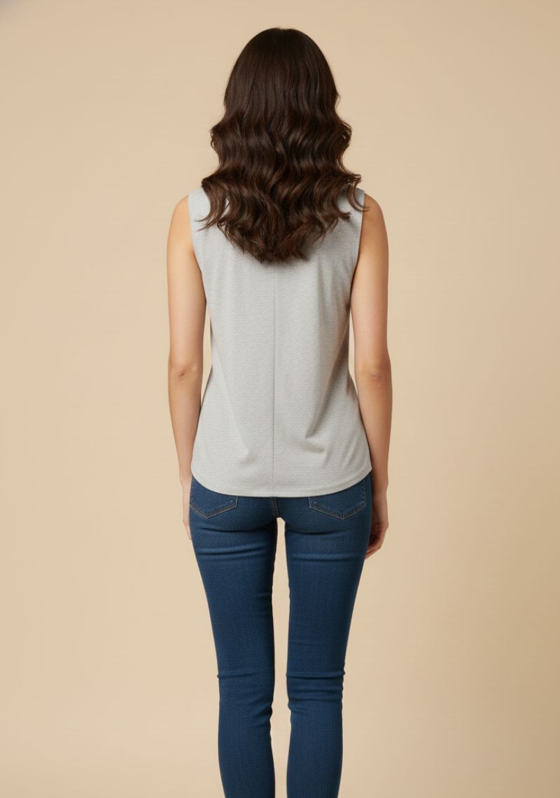 WOMEN WESTERN TOP - ASH