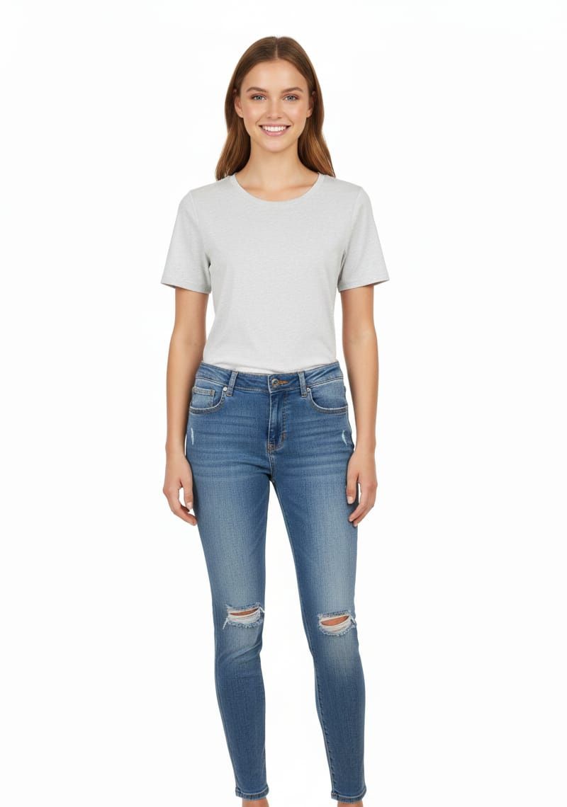 WOMEN JEAN (SL)-BLUE TONED