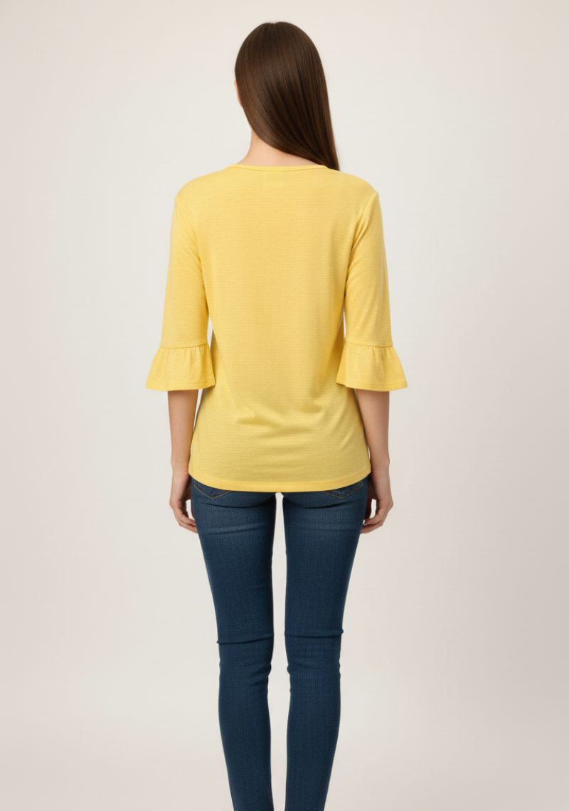 WOMEN WESTERN TOP - YELLOW