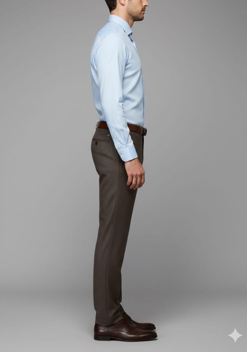 Mens Formal Trouser - Dark Brown(ED)