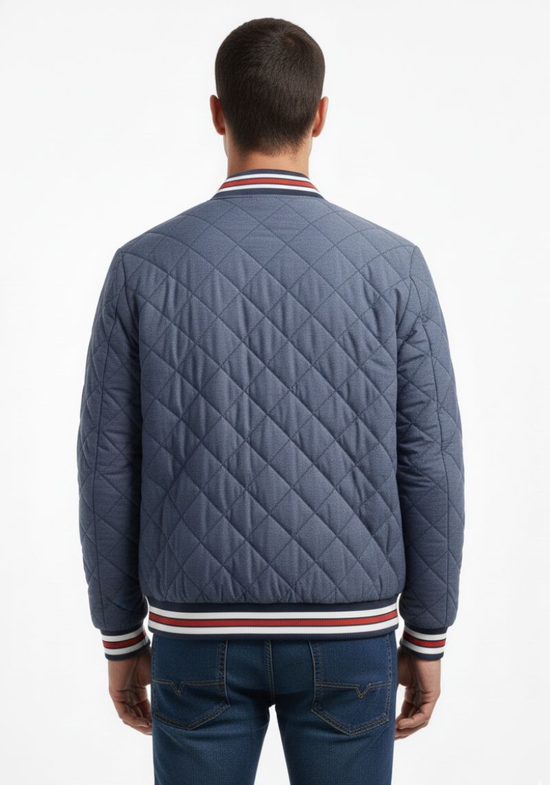 WINTER JACKET - LIGHT BLUE AND MULTI COLOR PRINTED