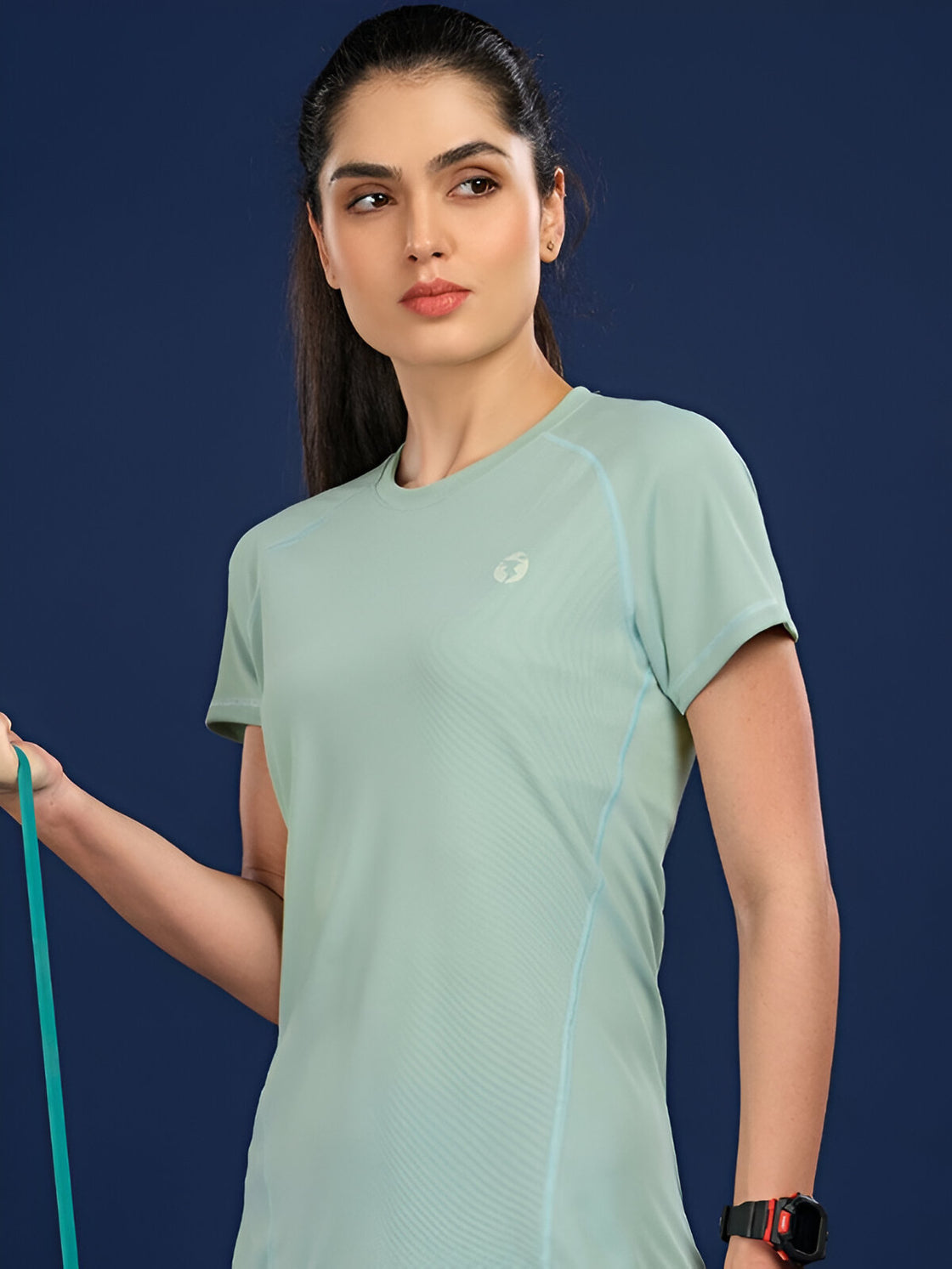 Multicolor Womens T-shirt Round Neck .