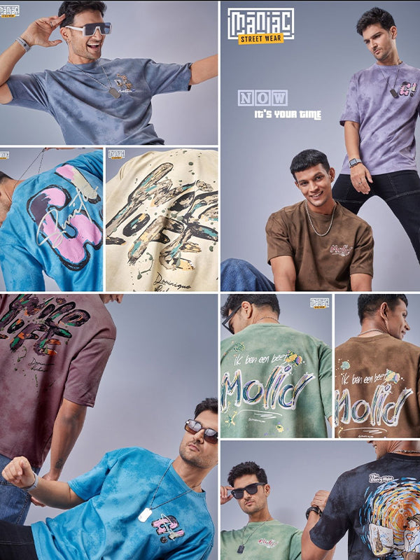 Loop Knit Cloud Effect T-Shirt