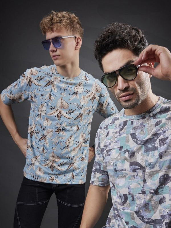 Mens Loop Knit All Over Fabric T-Shirt