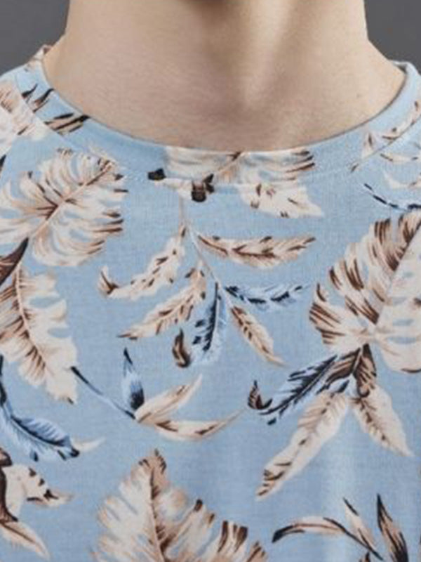 Mens Loop Knit All Over Fabric T-Shirt