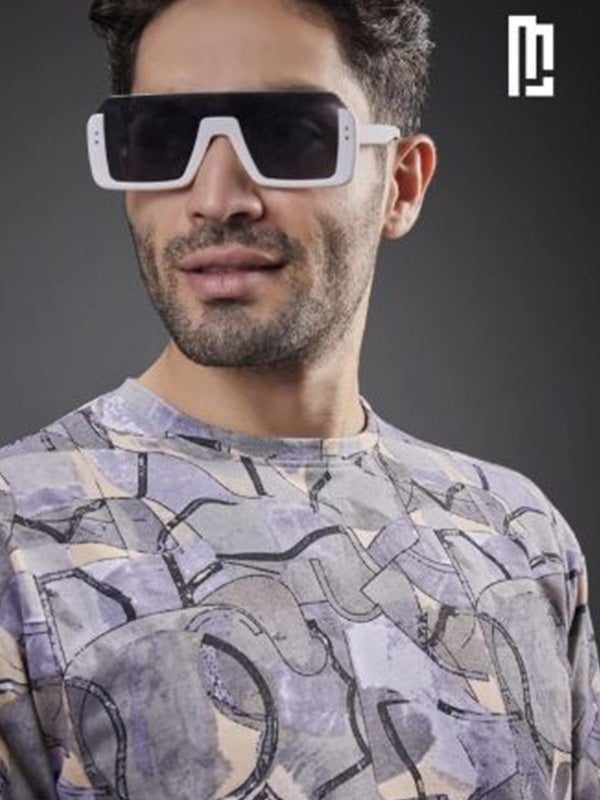 Mens Loop Knit All Over Fabric T-Shirt