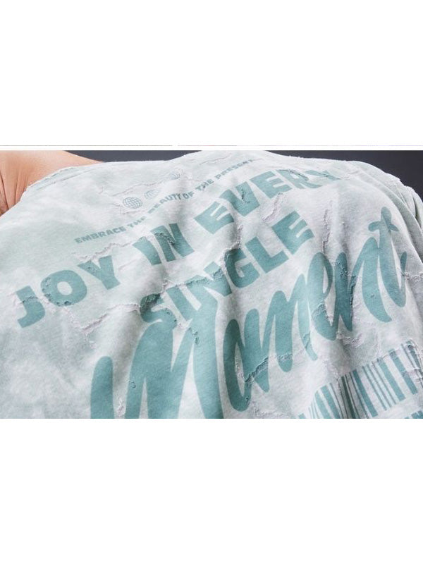 Mens Cotton Burnout - Aop -  Fabric T-Shirt