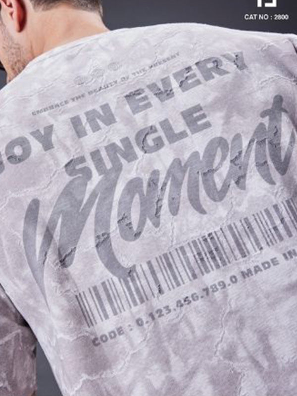 Mens Cotton Burnout - Aop -  Fabric T-Shirt