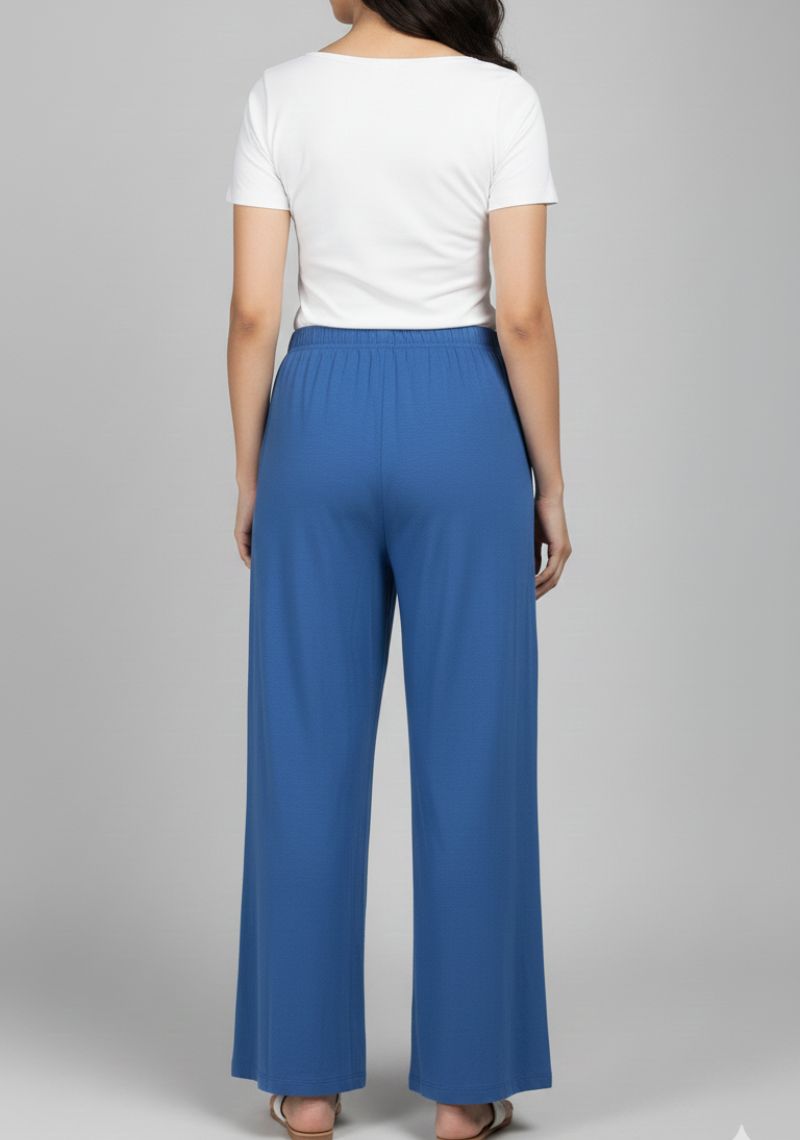 WOMENS PALAZZO - BLUEBERRY BLUE