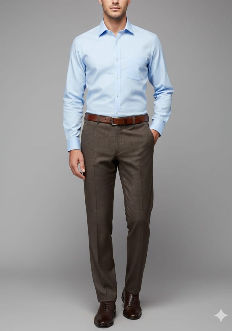 Mens Formal Trouser - Dark Brown(ED)