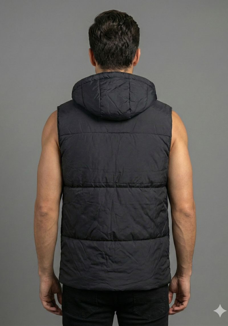 SLEEVELESS JACKET - BLACK AND YELLOW