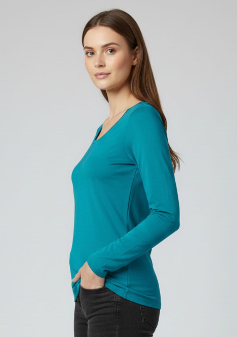 WOMENS T-SHIRT [MD] - PLAIN DARK SKY BLUE