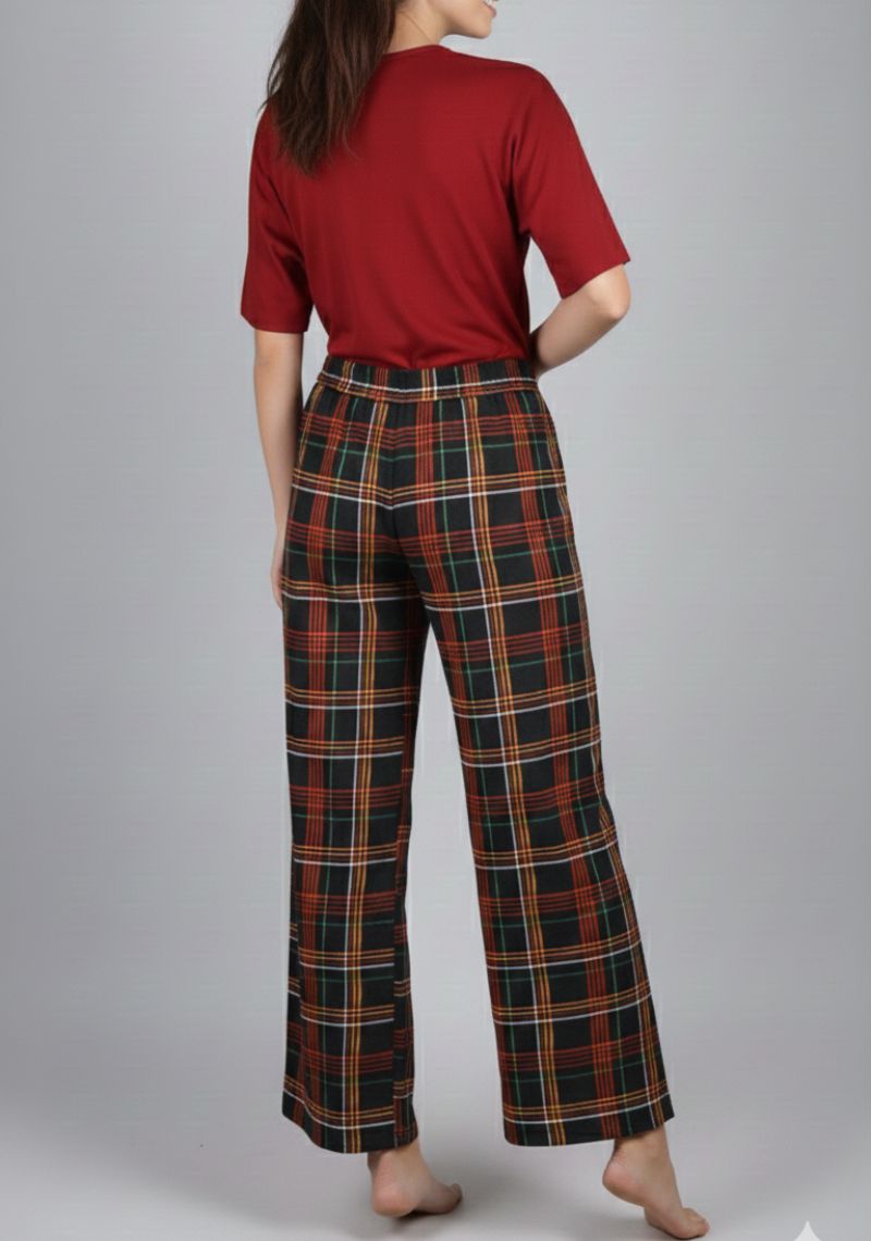 WOMENS PALAZZO [SL] - BLACK MIXED COLOR