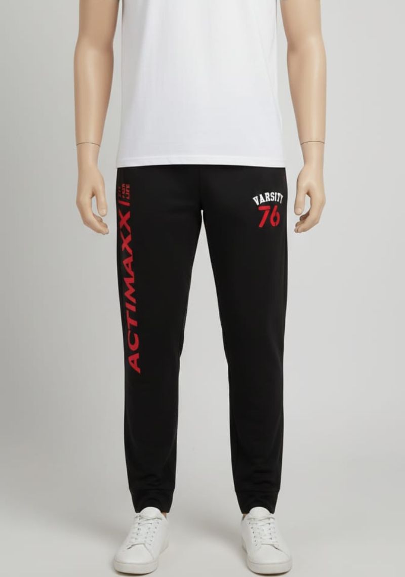 ACTIMAXX TRACK PANT [SL] - BLACK & RED PRINTED
