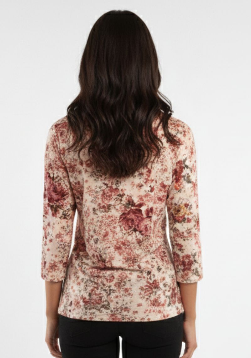 WOMENS WESTERN TOP [SL] - SANDAL AND MULTI COLOR PRINTED