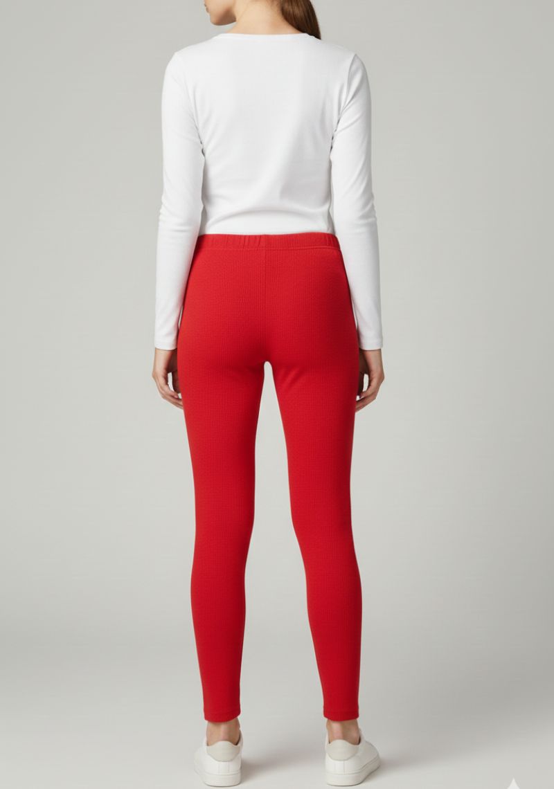 WOMENS LEGGINGS [MD] - BRIGHT RED 2