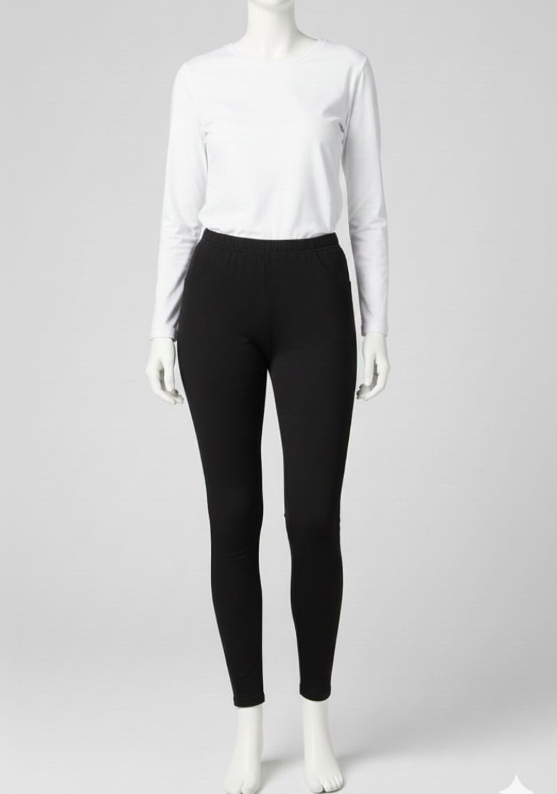 WOMENS LEGGINGS [MD] - PURE BLACK