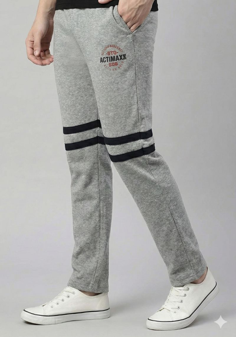 ACTIMAXX TRACK PANT - GREY AND BLACK LINE