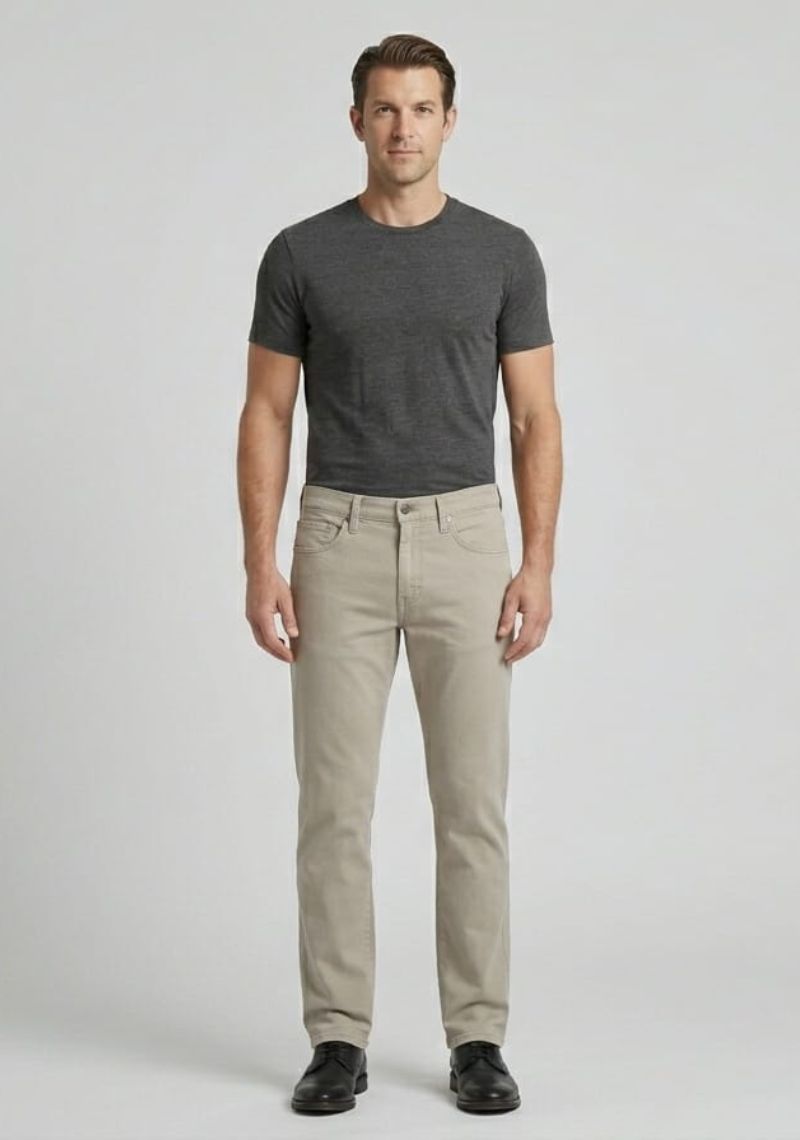 Mens Denim Pant(Regular Fit)- Beige(ED)