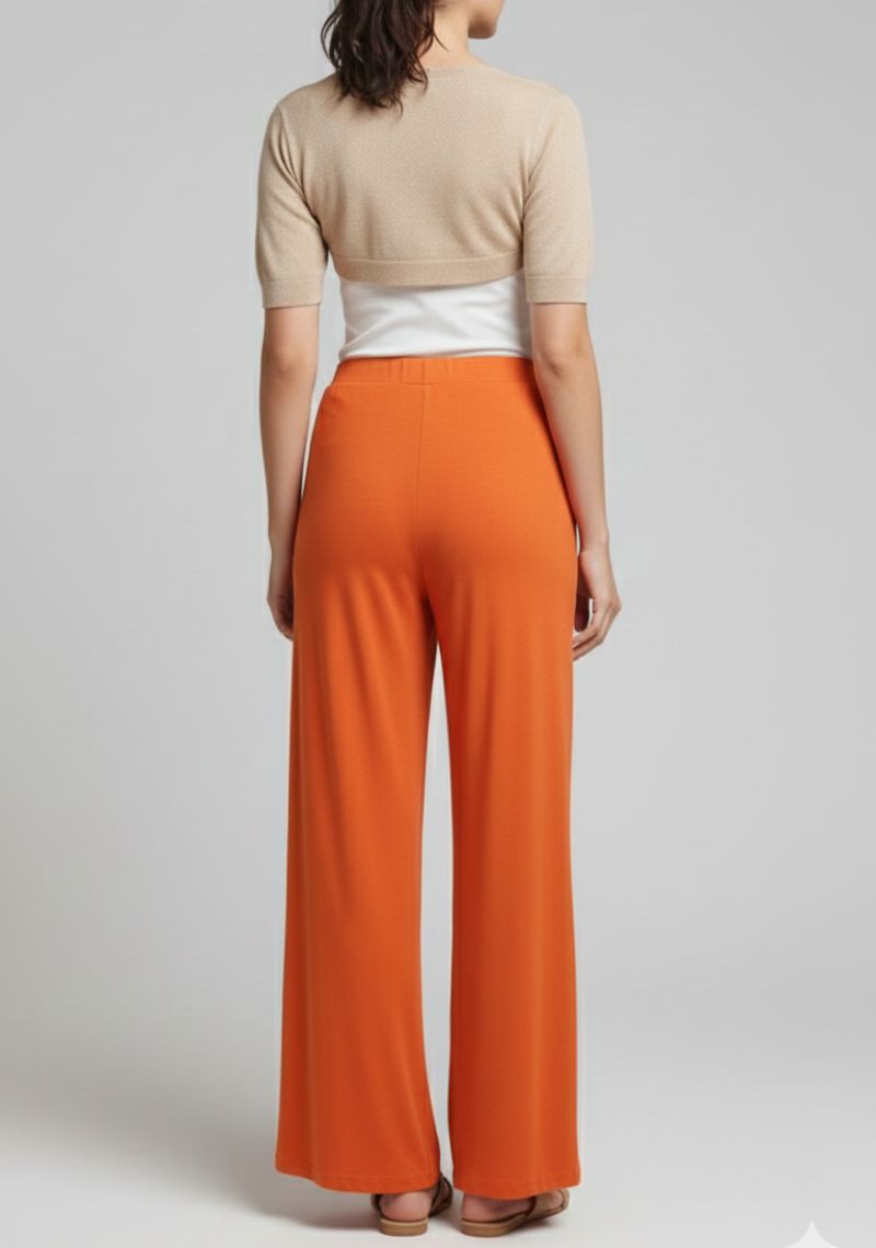 WOMENS PALAZZO - BRIGHT ORANGE 2