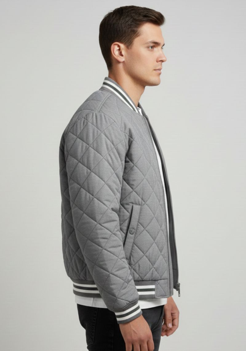 WINTER JACKET - LIGHT GREY AND WHITE