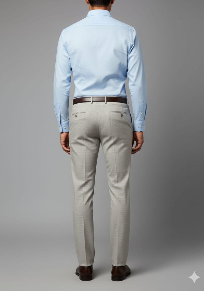 Mens Formal Trouser - White and gray(ED)
