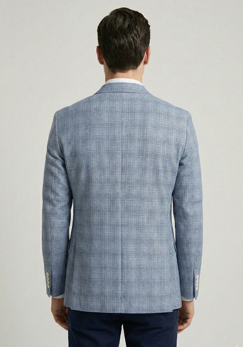 MENS BLAZER - BLUE [DENIM] CHECKED