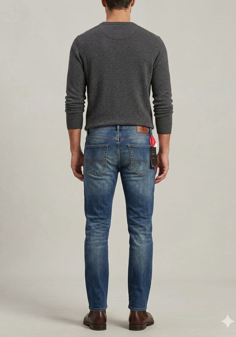 Mens Denim Pant(Slim Fit)- indigo(ED)