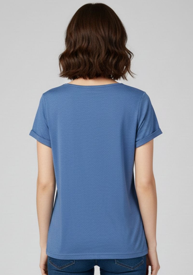 WOMENS T-SHIRT [MD] - NAVY BLUE [ PRINT]