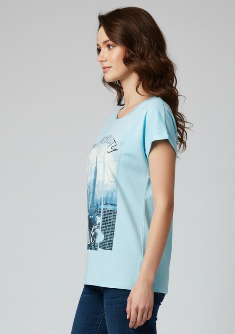 WOMENS T-SHIRT [MD] - SKY BLUE