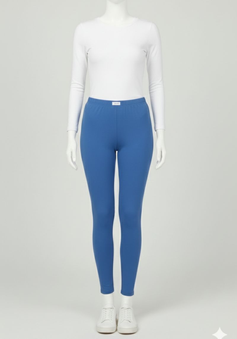 WOMENS LEGGINGS [MD] - PLAIN BLUE
