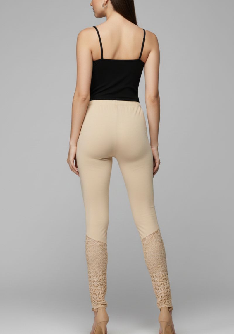 WOMENS LEGGINGS [MD] - PRINTED BEIGE