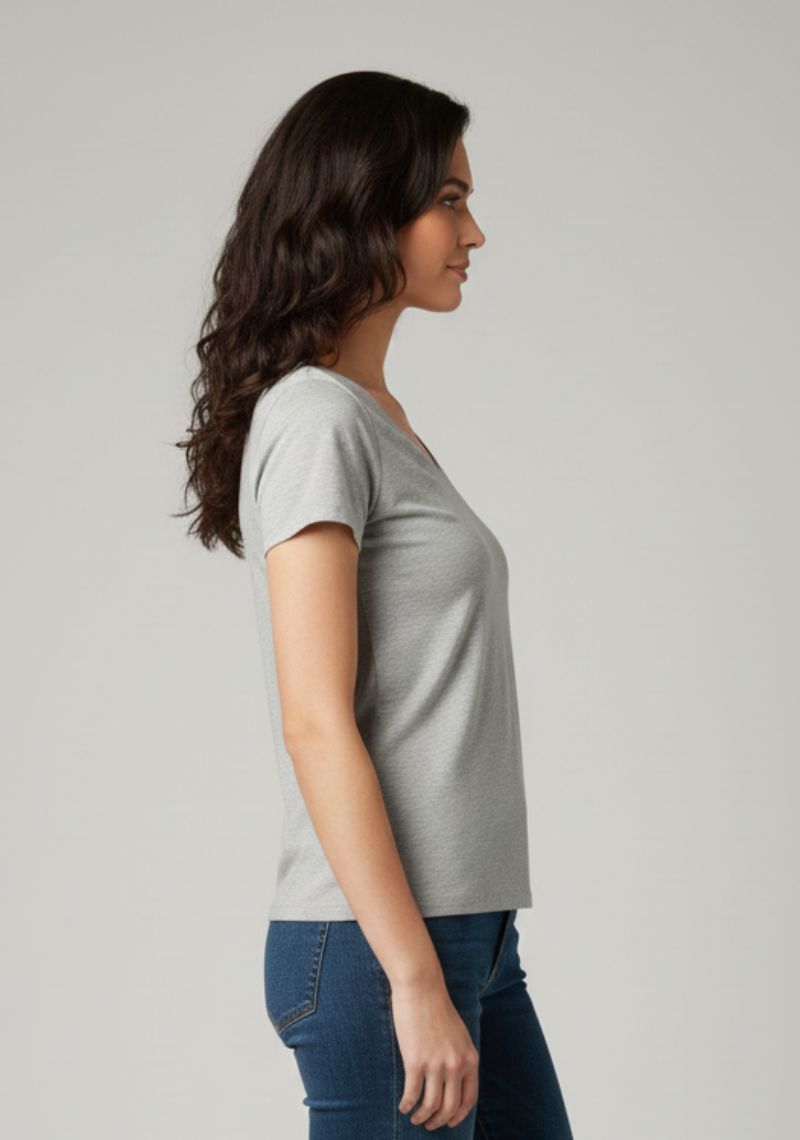 WOMENS T-SHIRT - LIGHT GREY
