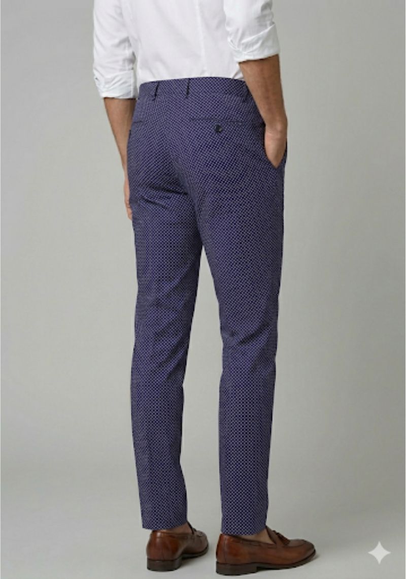 FORMAL TROUSER - BLUE & WHITE