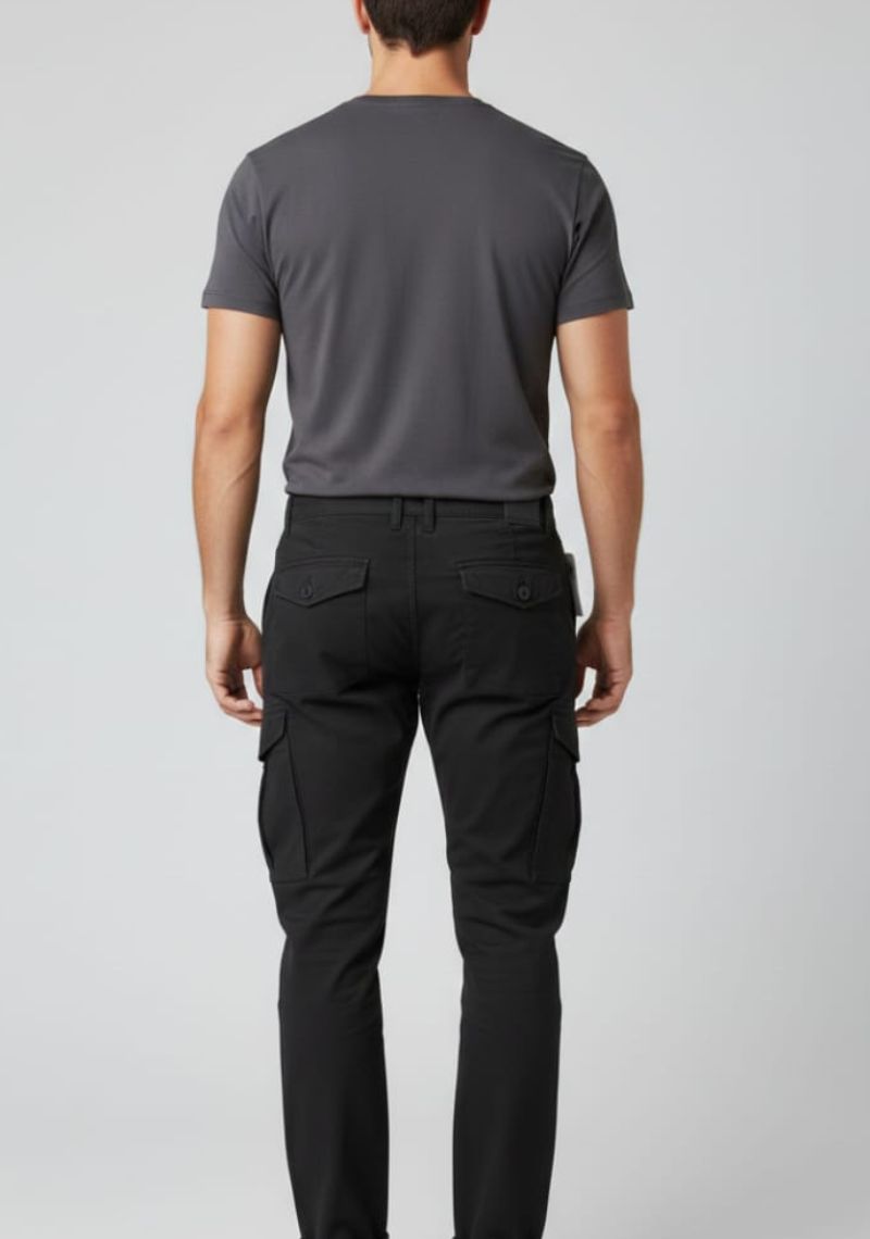 MENS CARGOS PANT- BLACK(ED)