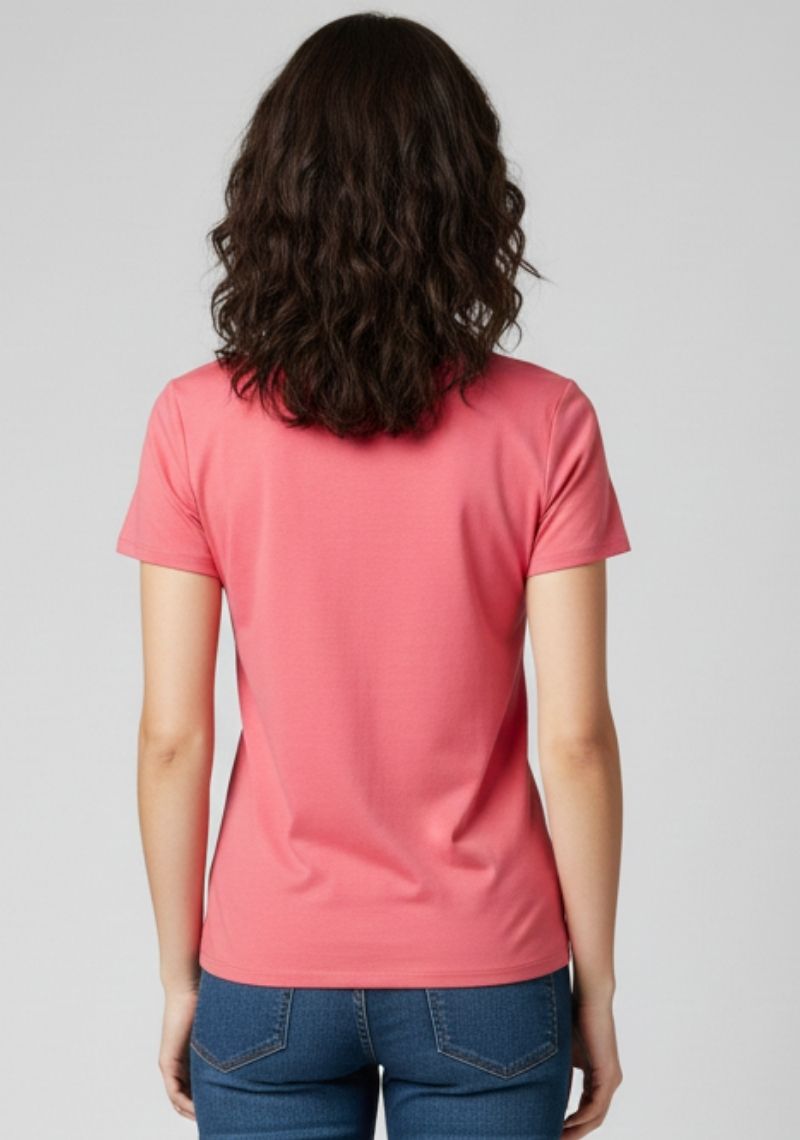 WOMENS T-SHIRT [MD] - PURE DARK PINK COLOR