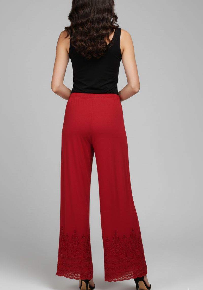 WOMENS PALAZZO - PRINTED RED