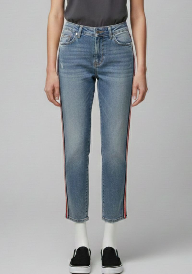 WOMEN JEAN (SL)-BLUE MXD
