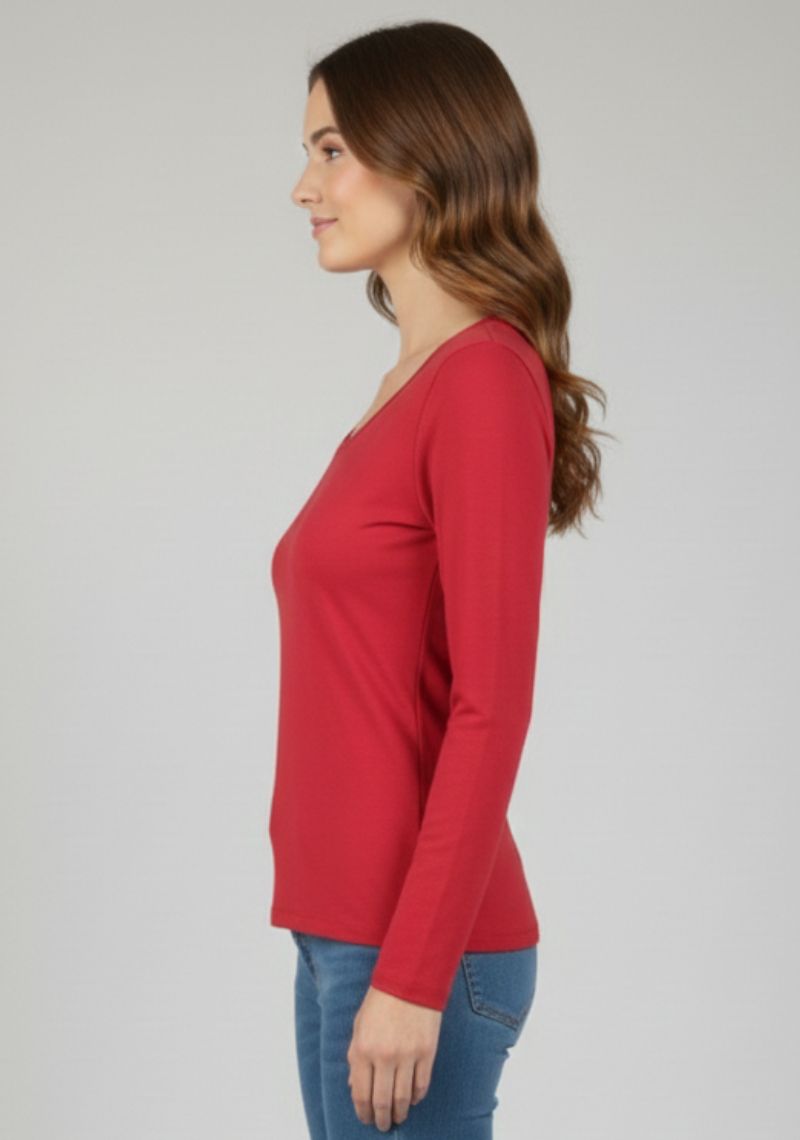 WOMENS T-SHIRT [MD] - DARK RED