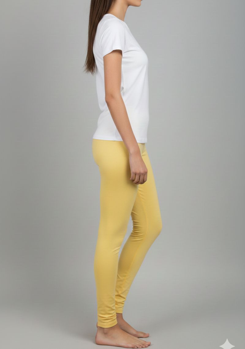 WOMENS LEGGINGS [MD] - LIGHT YELLOW
