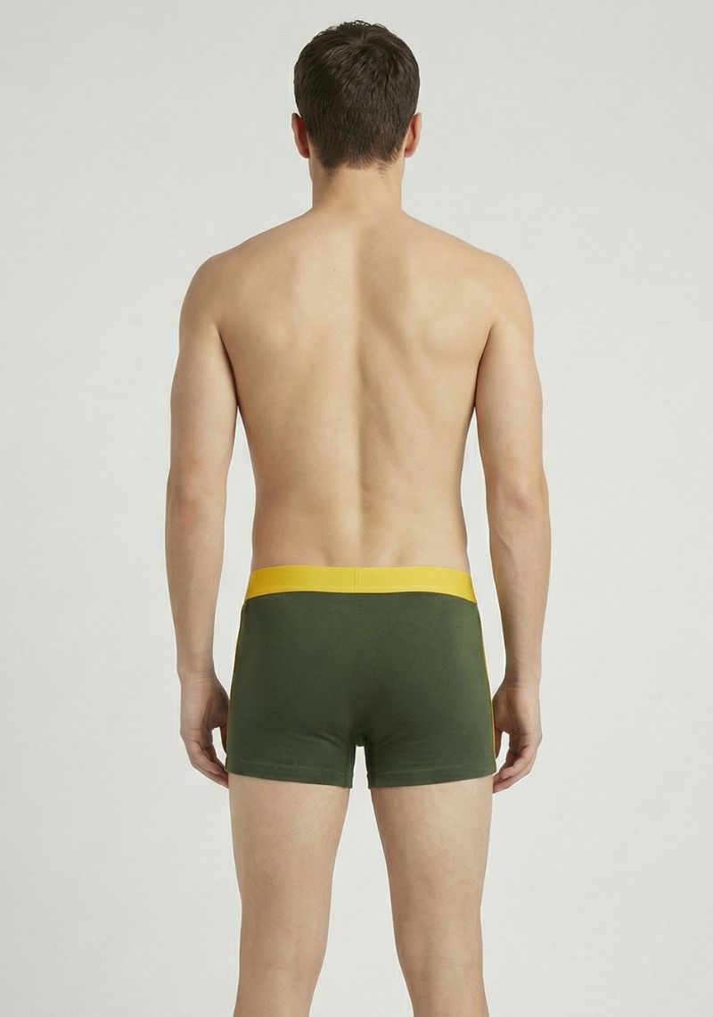 MENS TRUNK [SL] - OLIVE GREEN AND YELLOW