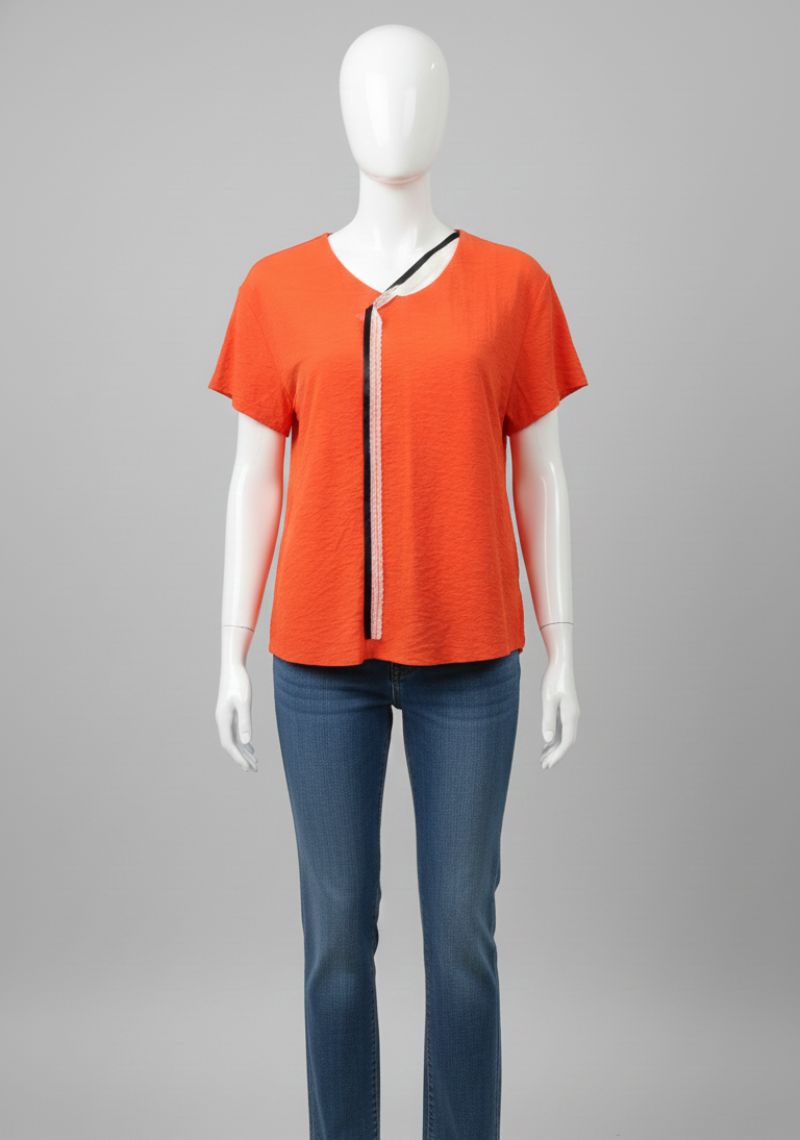 WOMEN WESTERN TOP - PURE ORANGE