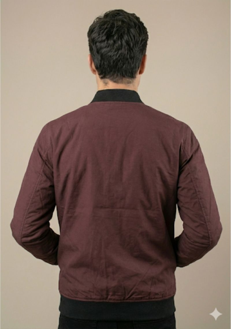 WINTER JACKET - BURGUNTY AND BLACK