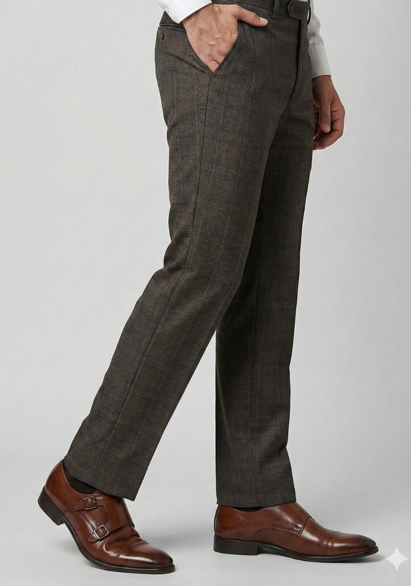 FORMAL TROUSER - GREY CHECKED