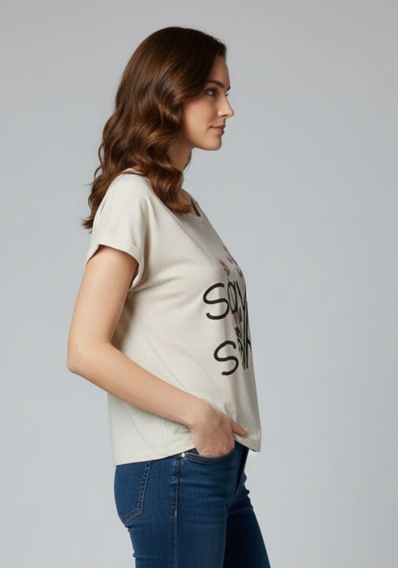 WOMENS T-SHIRT - HEATHER GREY