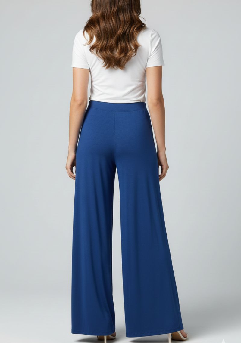 WOMENS PALAZZO - TRYPAN BLUE