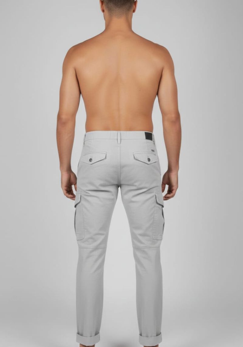 MENS CARGOS PANT-LIGHT GRAY( ED)